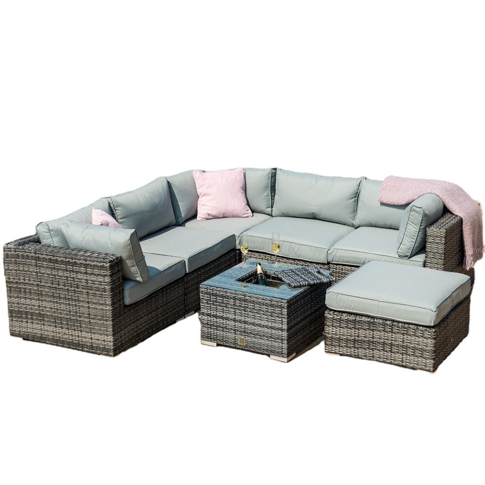 New Arrival Beautiful Patio Furniture L Type Sofa Patio Furniture Set/ Outdoor Sectional Sofa Couch