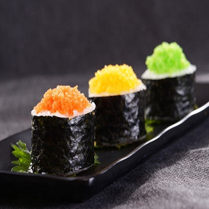 Japanese flavor orange frozen marinated masago fish roe