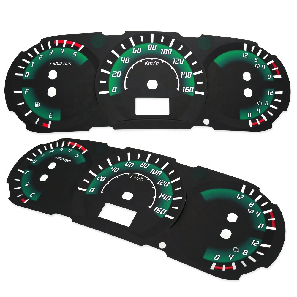 Custom 3d dial motorcycle meter speedometer faceplate embossed overlay instrument cluster digital dashboard