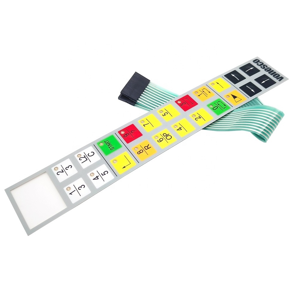 High Quality Wholesale Silk Sreen Printing Custom Plastic Touch Membrane Switch PVC Front Panel