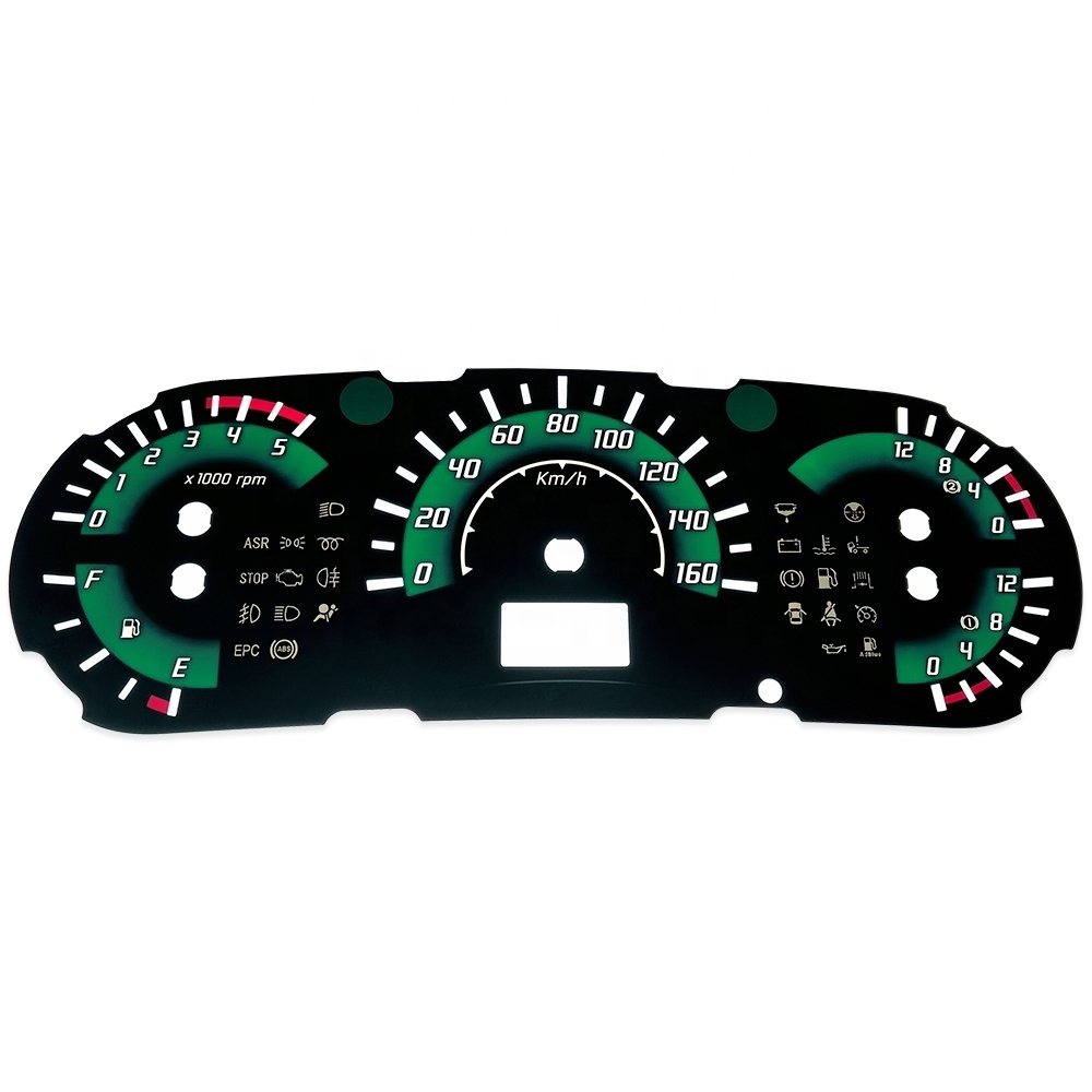 Custom 3d dial motorcycle meter speedometer faceplate embossed overlay instrument cluster digital dashboard