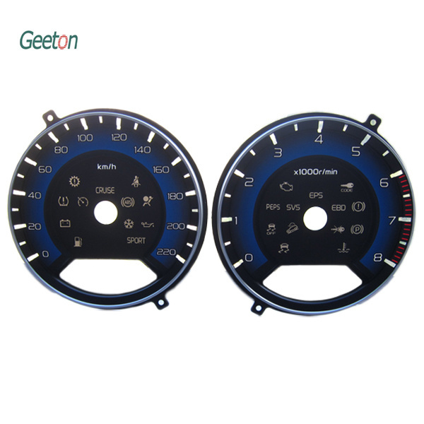 High quality Speedometer Dials Suppliers and Manufacturers of Screen Printing Electric Car Dashboard