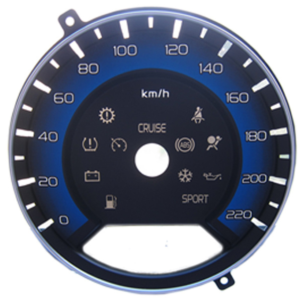 High quality Speedometer Dials Suppliers and Manufacturers of Screen Printing Electric Car Dashboard