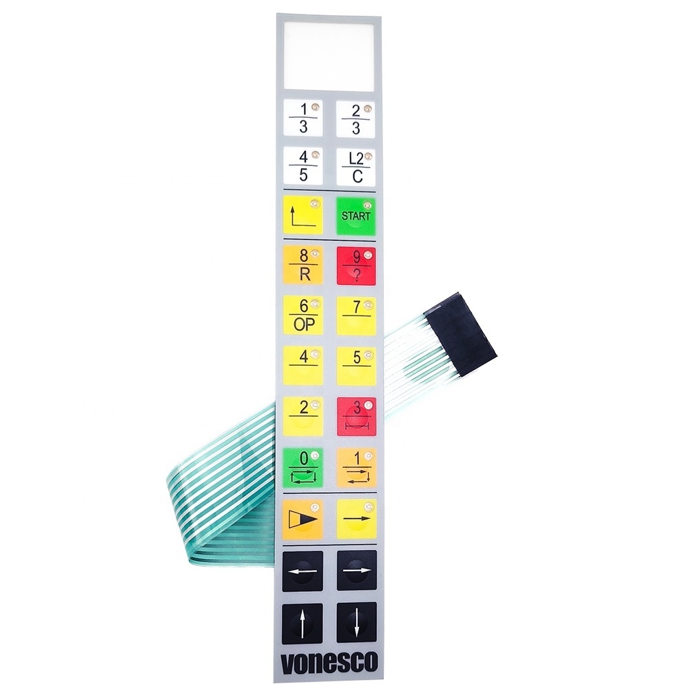 High Quality Wholesale Silk Sreen Printing Custom Plastic Touch Membrane Switch PVC Front Panel