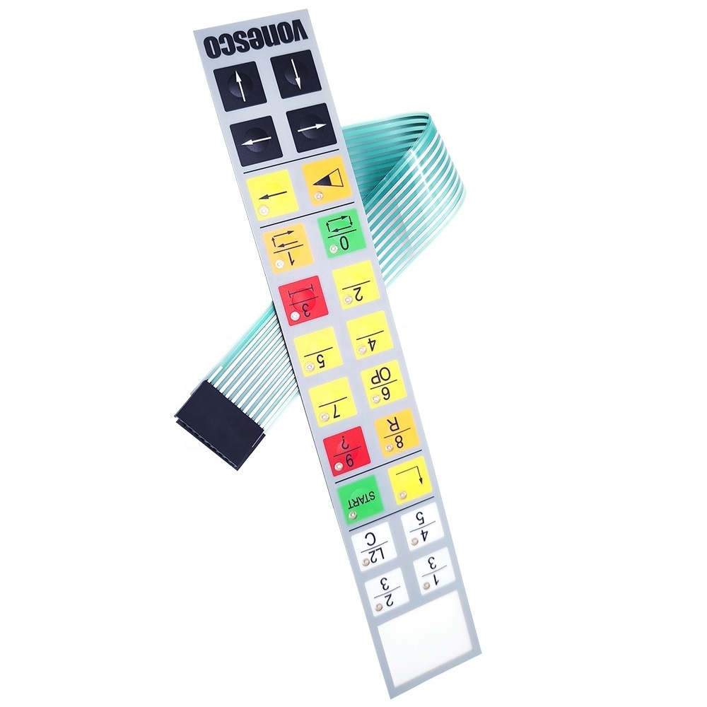 High Quality Wholesale Silk Sreen Printing Custom Plastic Touch Membrane Switch PVC Front Panel