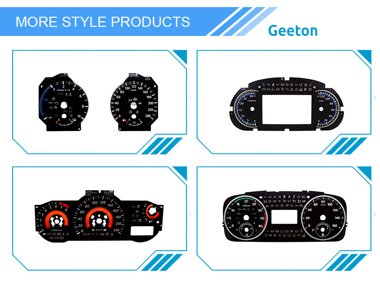 Custom 3d dial motorcycle meter speedometer faceplate embossed overlay instrument cluster digital dashboard