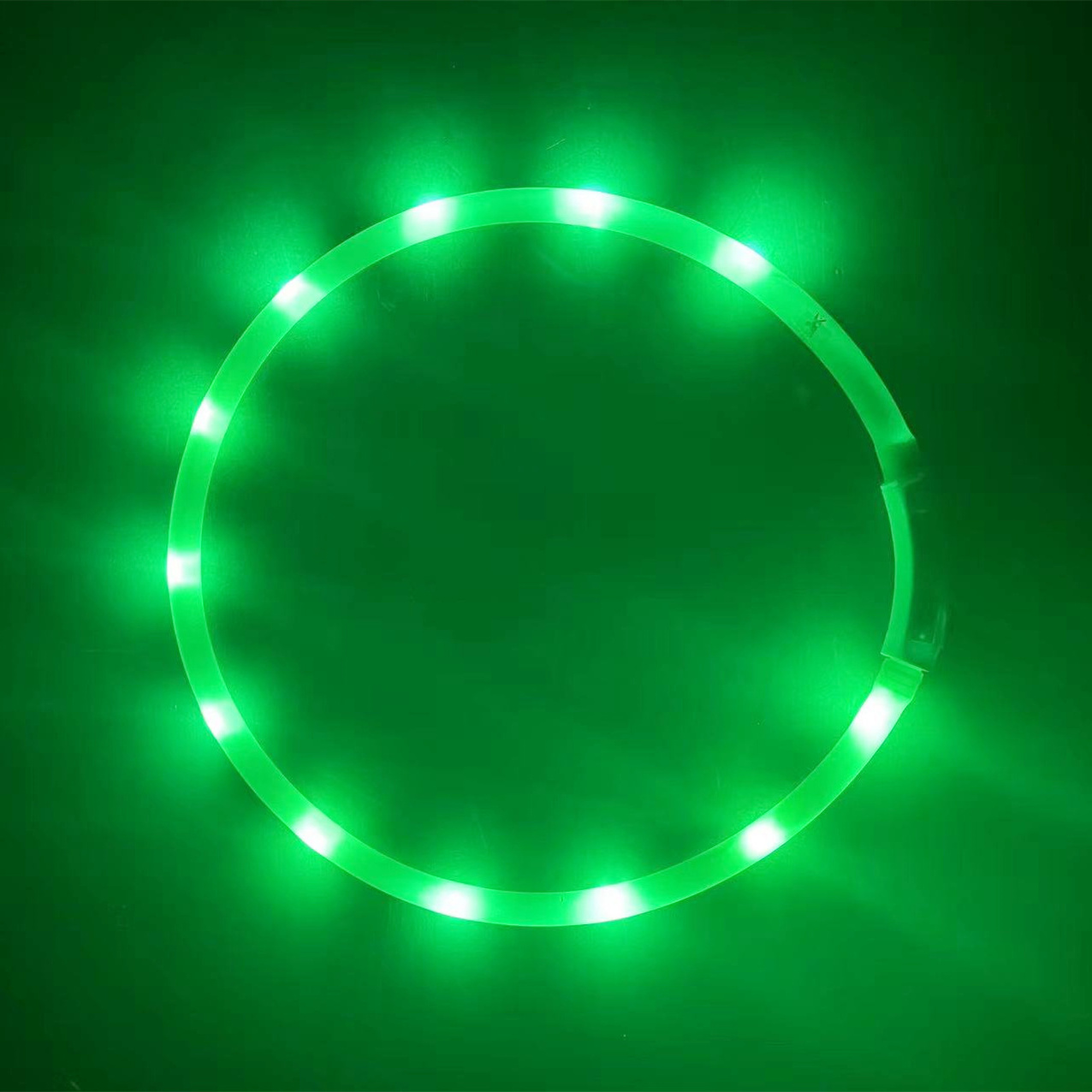 USB Rechargeable LED Dog Pet Flashing Collar Light Up Chargeable USB Rechargeable LED Light Silicone Dog Collar