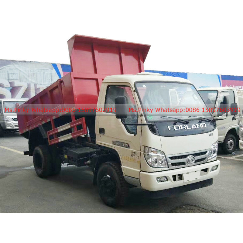 Foton Forland Light Duty Small Mini Dump Truck 2T 3T 4Tons 5Tons Loading for Sales Call/Whatsapp 0086 15897603919