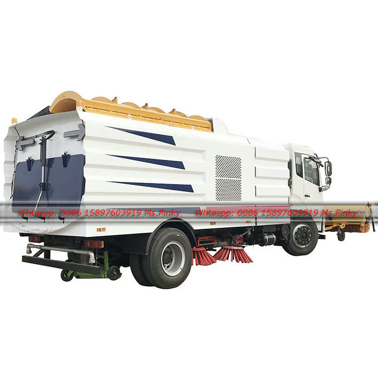 Dongfeng KingRun Sweeper Truck 4000L Water Tank 6000L Rubbish Bin With Snow shoveling and Snow Rolling