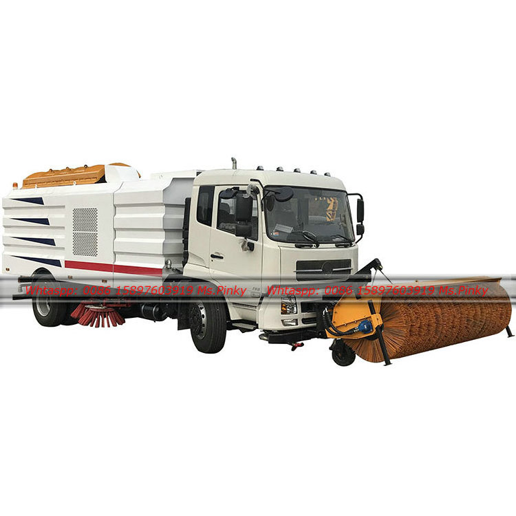 Dongfeng KingRun Sweeper Truck 4000L Water Tank 6000L Rubbish Bin With Snow shoveling and Snow Rolling