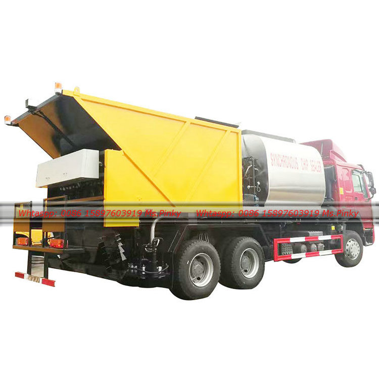 336HP 10Wheels HOWO Gravel and Asphalt Synchronous Chip Sealer Truck /Asphalt Spreader Truck