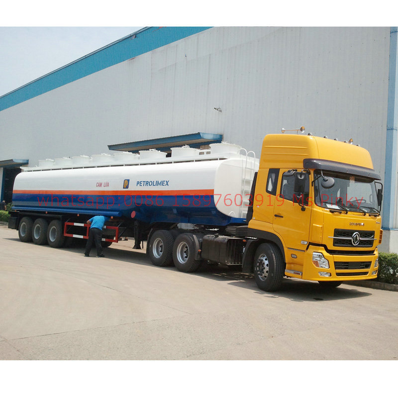 3 axles Fuel Tanker Trailers 43000Liters Tank capacity Trailer