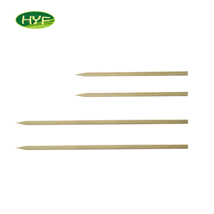 Bamboo skewer Food Grade Bamboo Stick Environmental Safety Premium Flat Style Bamboo Wood BBQ Kebab Meat and Fruit Food Skewers