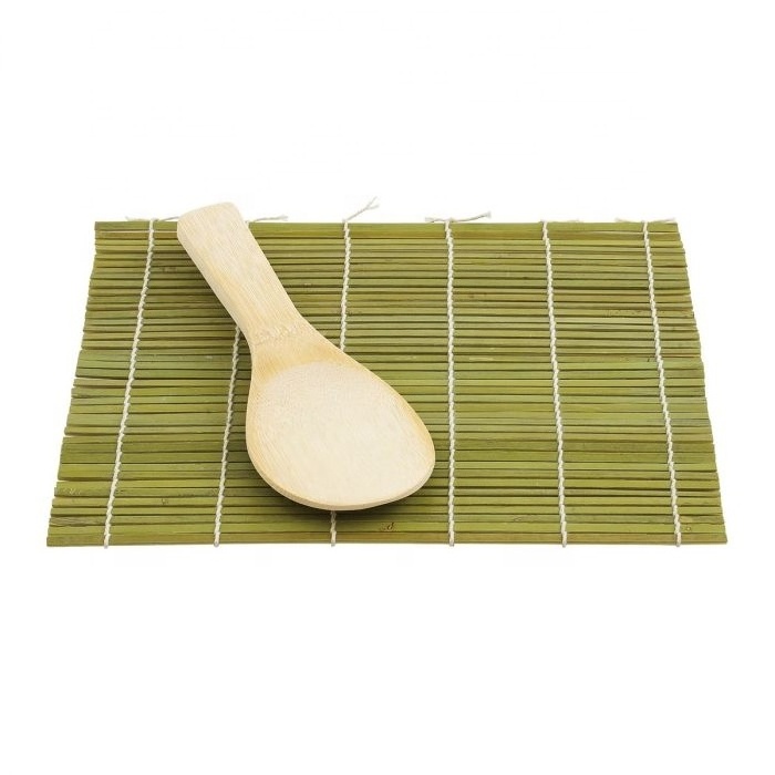 Factory Price Bamboo Sushi Rolling Mat Successful Sushi Making Kitchen Utensil Set Paddle Rice Paddle Asian Kitchen Sushi Mat