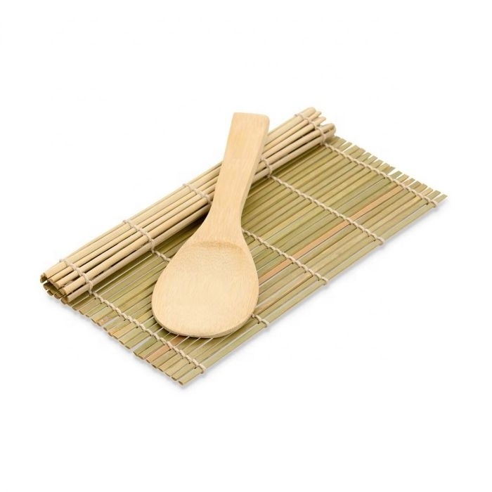 Factory Price Bamboo Sushi Rolling Mat Successful Sushi Making Kitchen Utensil Set Paddle Rice Paddle Asian Kitchen Sushi Mat