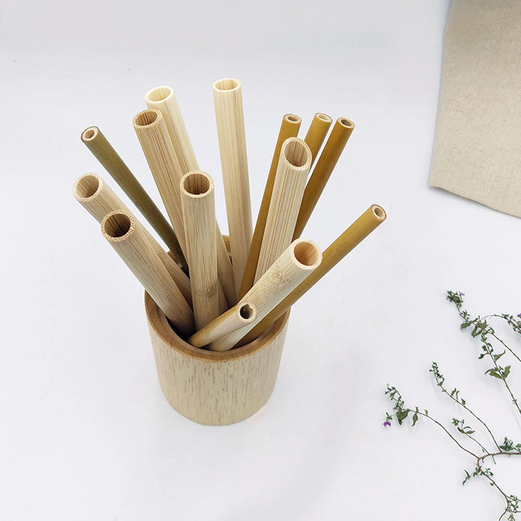 2024 hot selling bamboo straws disposable straws drink use 100% nature bamboo used