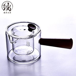 kungfu stovetop safe teapots deer borosilicate glass tea pot set microwave oven heat resistant color glass kettle