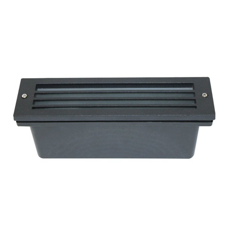 High quality recessed square stair wall lamp IP65 9w waterproof led outdoor step light rectangular