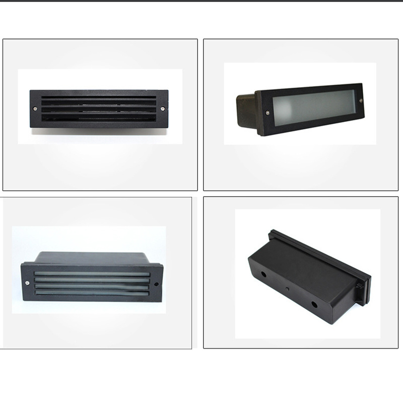 High quality recessed square stair wall lamp IP65 9w waterproof led outdoor step light rectangular