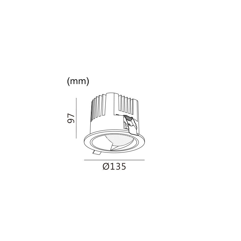 recessed light 5 inch high quality led scoop downlight, cob led downlight for project, adjustable cob downlight led light