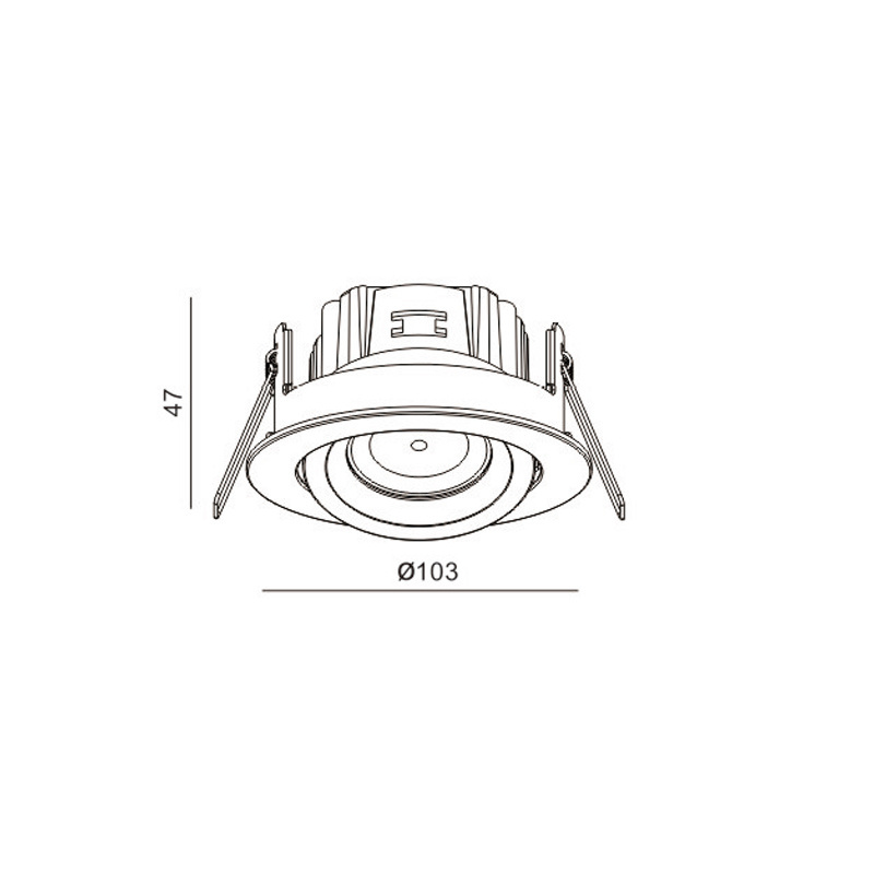 COB downlight 10W recessed adjustable softshell-jacket new design fire rated led downlight specially for UK market