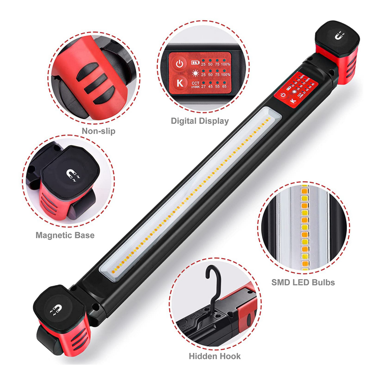 16W 1600LM COB Power Bank USB Rechargeable Working Emergency 4400mAh under hood work light for car repair