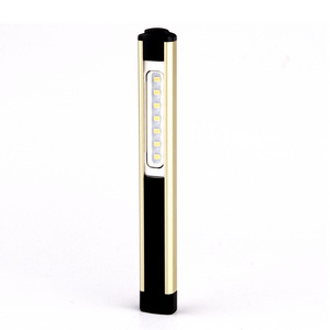 Cheap Rechargeable LED penlight pen type work light with battery indicator and Two lighting modes flashlight for work