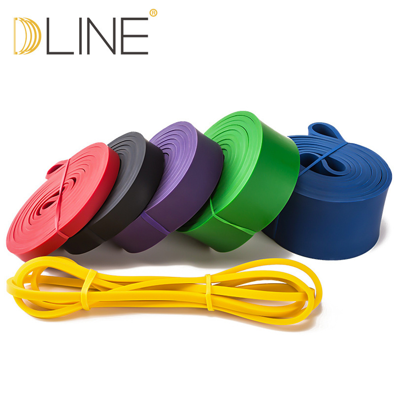 Best Quality health fitness equipment power resistance bands  208cm Heavy Fitness Latex Ballet Lifting Resistance Power Band