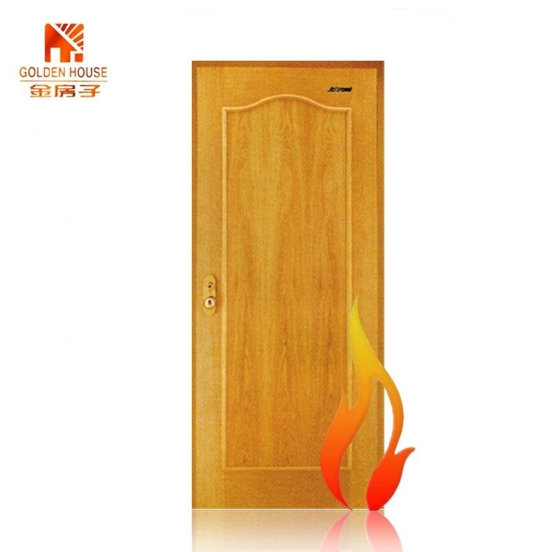 WH approved 90 minutes fireproof Factory Wholesale Single Leaf Wood Fire Door Residential Corridor Fire Rated Door