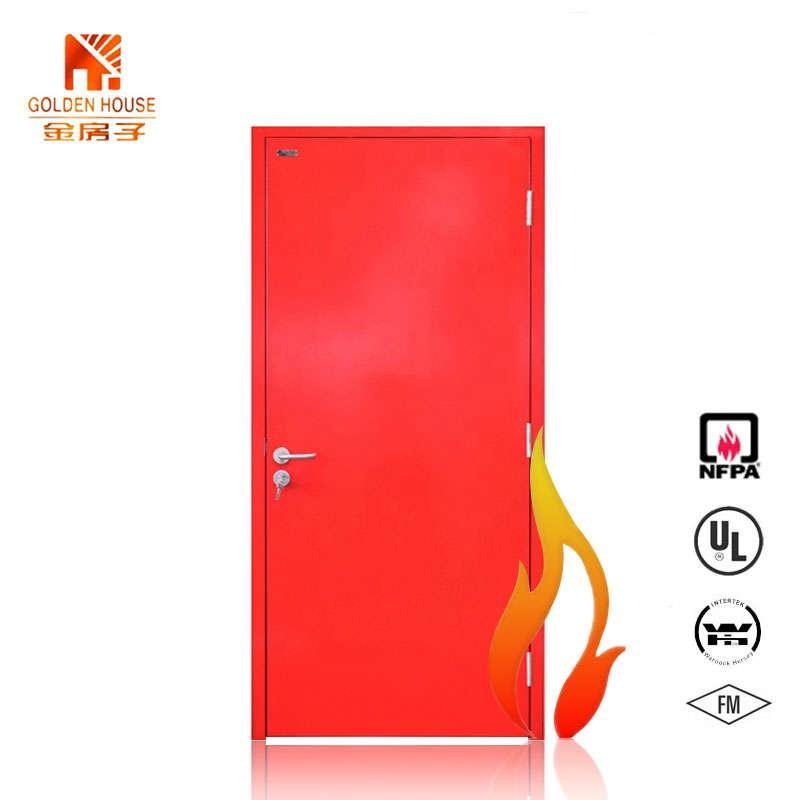 Metal Exterior Door Frame 3070 Single Swing Steel Commercial Modern Fire Doors for Hotel