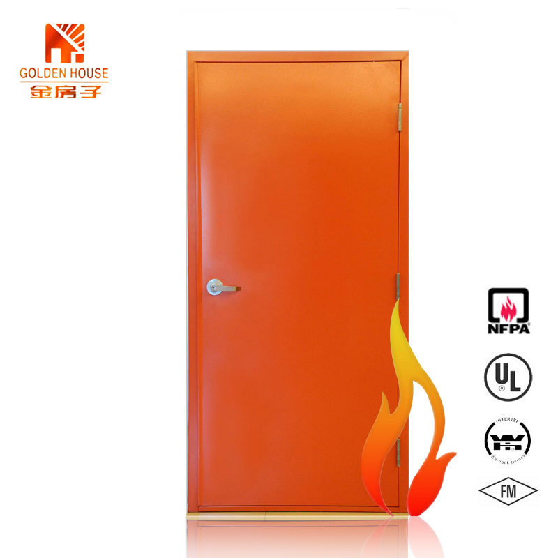 Metal Exterior Door Frame 3070 Single Swing Steel Commercial Modern Fire Doors for Hotel