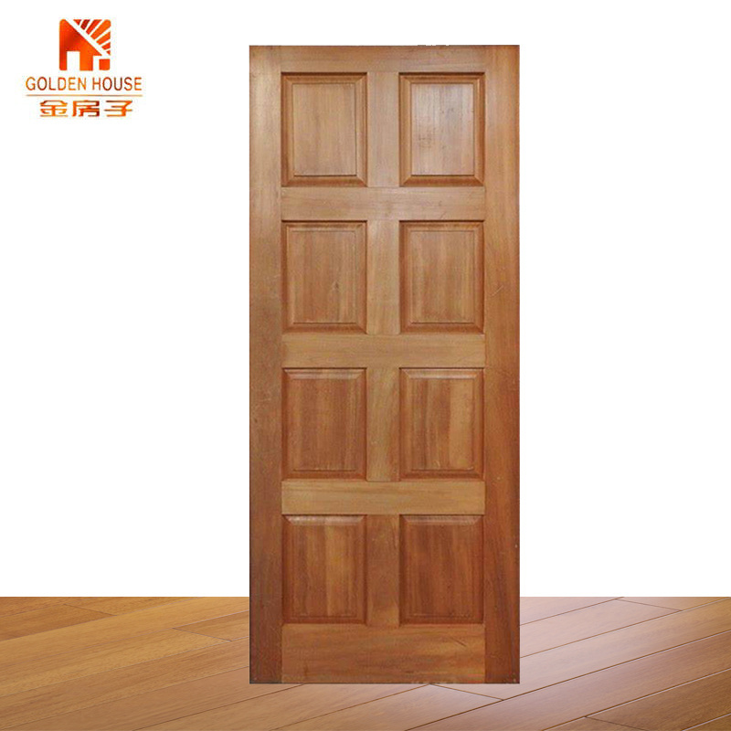 Amazon Hot Selling American  molded Panel solid wood design  Door Cheap Interior Main Door Wooden With Lock