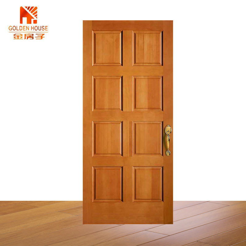 Amazon Hot Selling American  molded Panel solid wood design  Door Cheap Interior Main Door Wooden With Lock