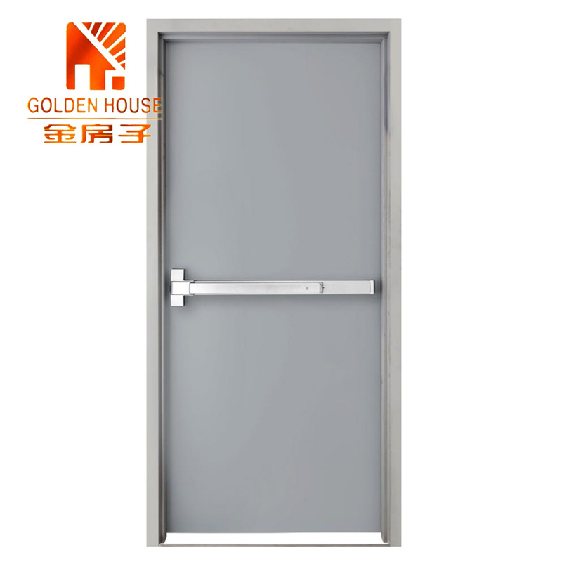 UL listed approve 180 minute steel commercial emergency exit fire rated door with panic bar lock