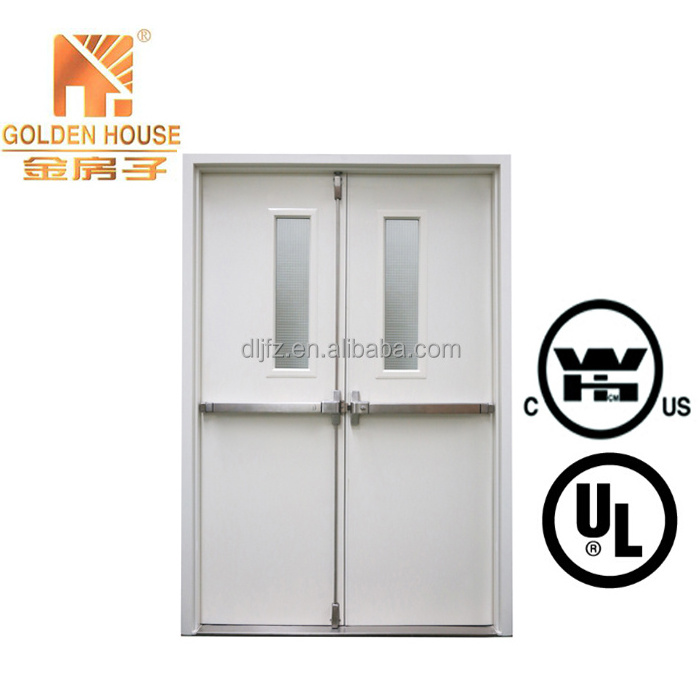 GH FM/UL certification 1.5/3 hours fire rated metal steel door