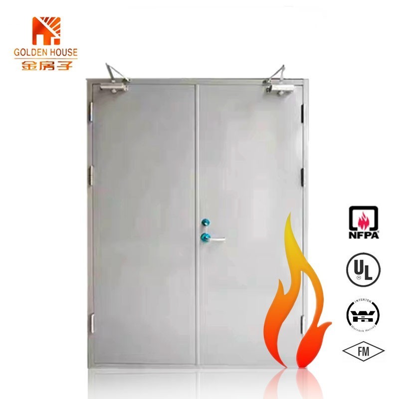 America market UL approved 90 180 mins fire rated flush exterior school apartment hospital hollow metal steel door