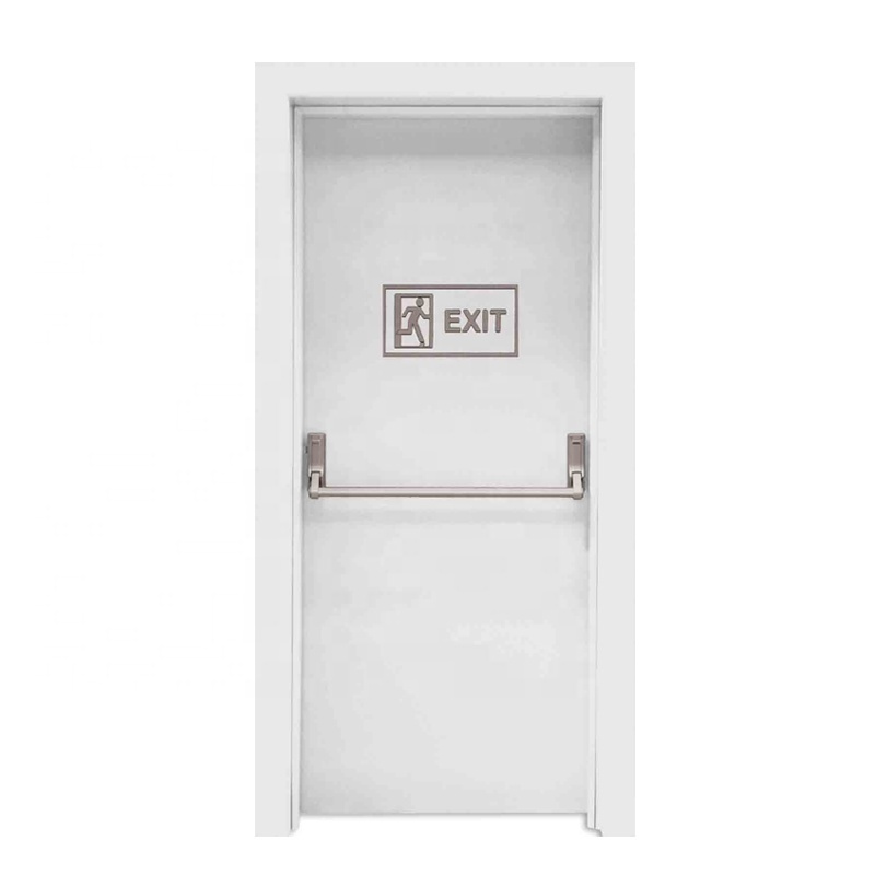 ul approved Commercial Single Swing 180minutes Fireproof Steel Emergency Exit fire rated Door with Panic Bar