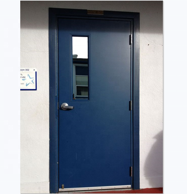 commercial one panel hollow metal door UL approve180 minute 3 hours steel fire rated door