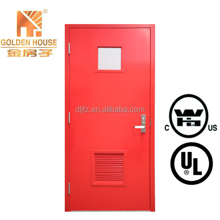 GH FM/UL certification 1.5/3 hours fire rated metal steel door