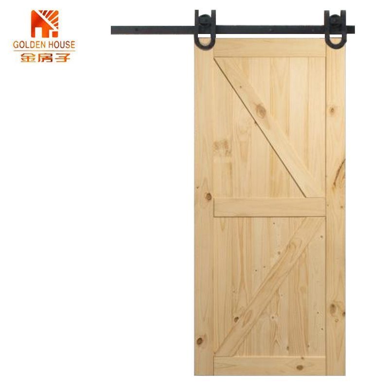 K Design Double Z Bruce Interior room Partition Solid pine Wood Sliding Barn Doors