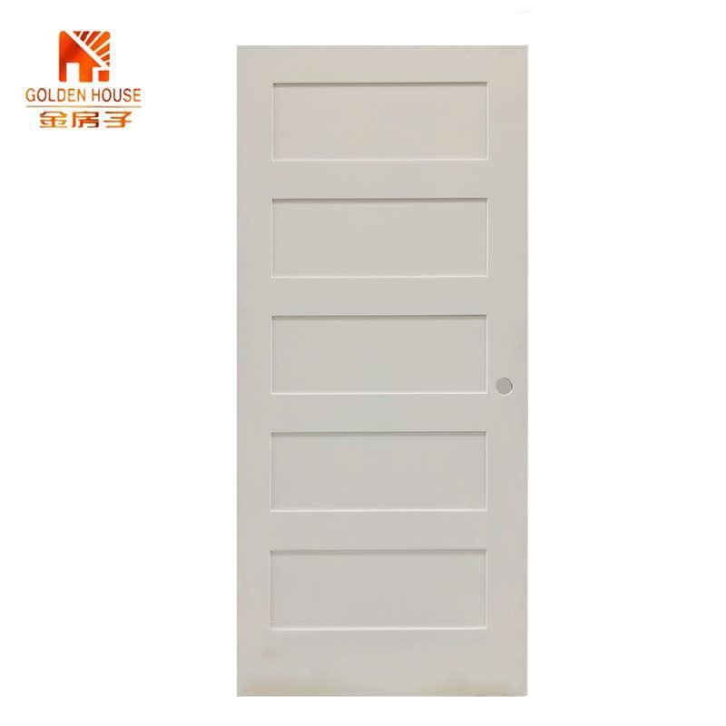 GH cheap interior bedroom mdf solid core wood panel shaker prehung doors