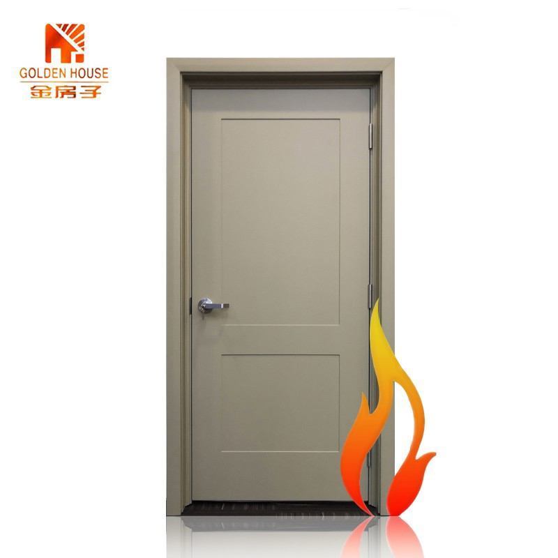 Customized commercial Hotel ul approve 60min fireproof 36 by 80 inch 6 panel wood fire rated door for apartment office