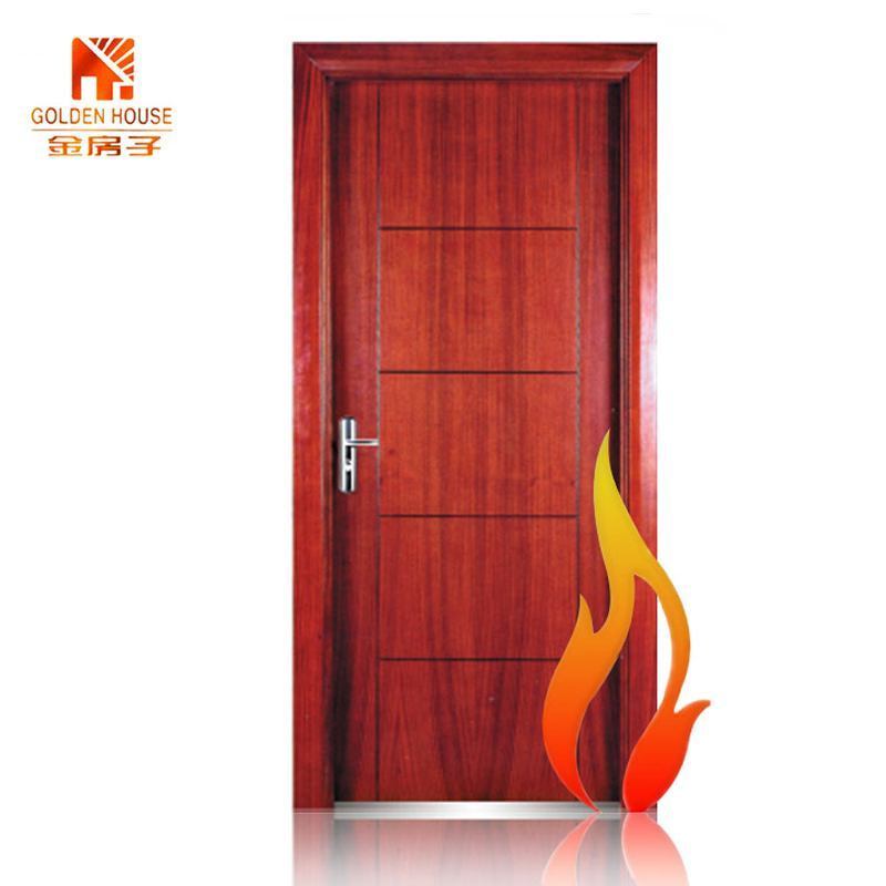 Customized commercial Hotel ul approve 60min fireproof 36 by 80 inch 6 panel wood fire rated door for apartment office