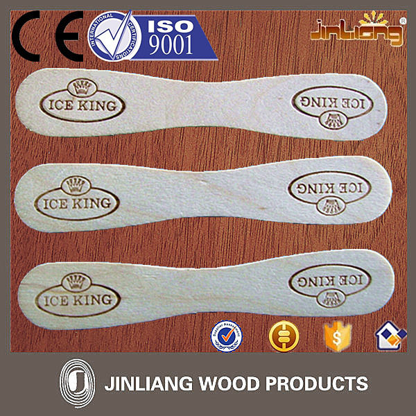 High quality birch wood ice cream spoon for sample and tasting