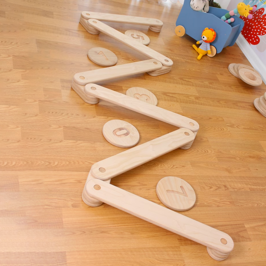 Wooden Education Toy Montessori Toys Christmas Gift Stepping Beam Stepping Stones Kids Little Steps Balance Beam Wooden Stones