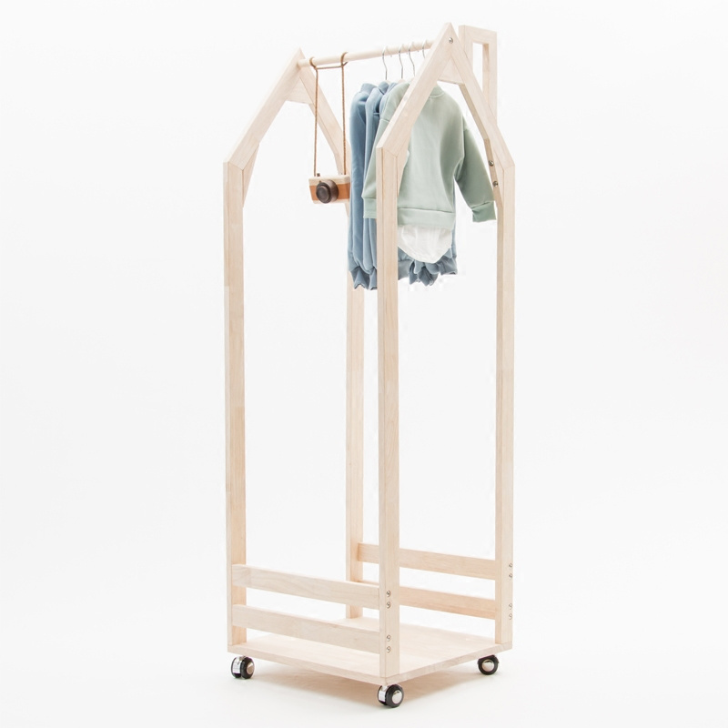 Kids Bedroom Furniture Toddler Garment Rack Wooden coat stand for kids