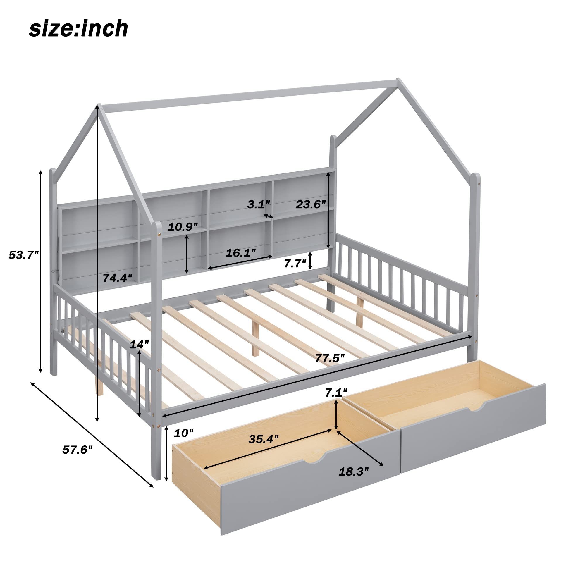 Wooden Montessori Frame Design Small Children Bedroom Furniture Set With Storage Drawer House single Double Kids Bed For Kids