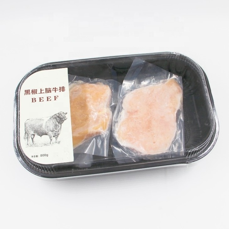 Customized Labels for Frozen Food Beef Meat Adhesive Labels for Cold Temperature Food Packaging Waterproof Labels