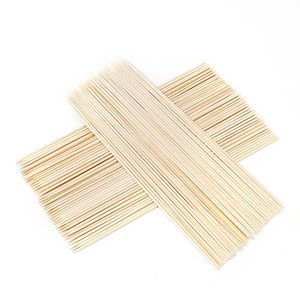 Environmental protection Disposable Natural Wood BBQ Skewer 12 Inch Round Roasting Bamboo Sticks