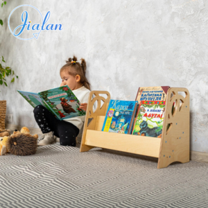 KIDS Space saving wood reading nook montessori furniture bookcase children minimalist kids book shelf